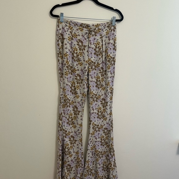 Free People Can't Take My Eyes Off You Floral Flare Pants, XS - Picture 9 of 16